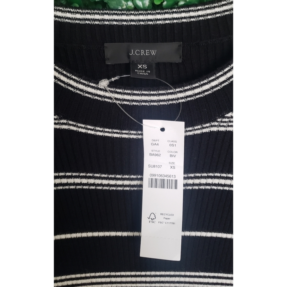 7. J.Crew Knit ribbed sweater-dress in mixed stripe - Picture 7 of 7